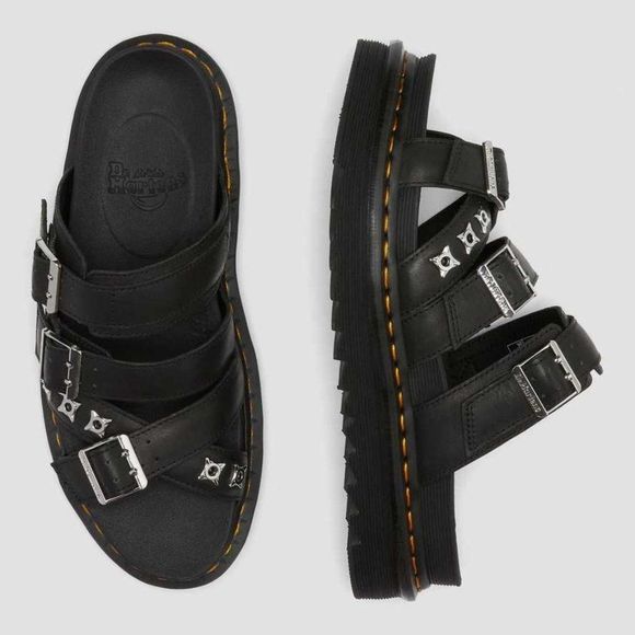 NEW Dr. Martens Ryker II HDW Black Men\'s Hardware Slide Sandals 12 main image 6